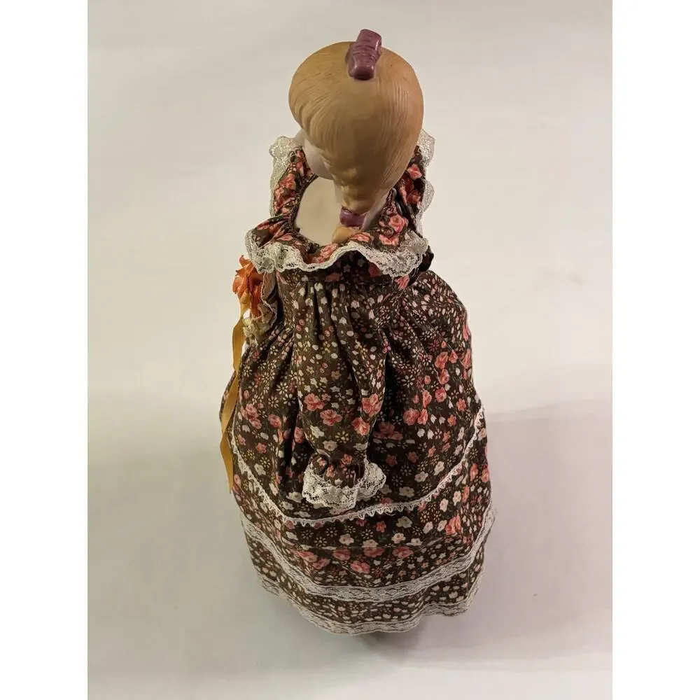 Vintage Shackman Doll Bisque Head, Hands, Feet, Cloth Body Floral Dress Prairie
